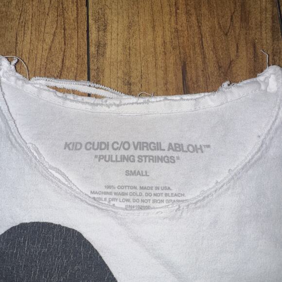 Kid Cudi x Virgil Abloh “Pulling Strings” T-Shirt White Small 20x25 - Picture 5 of 9